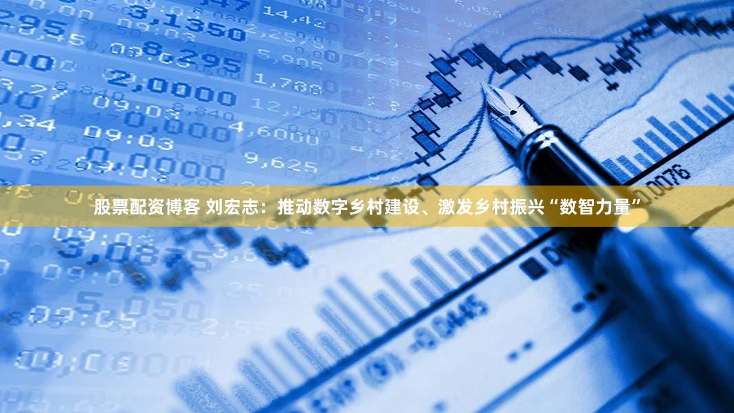 股票配资博客 刘宏志：推动数字乡村建设、激发乡村振兴“数智力量”