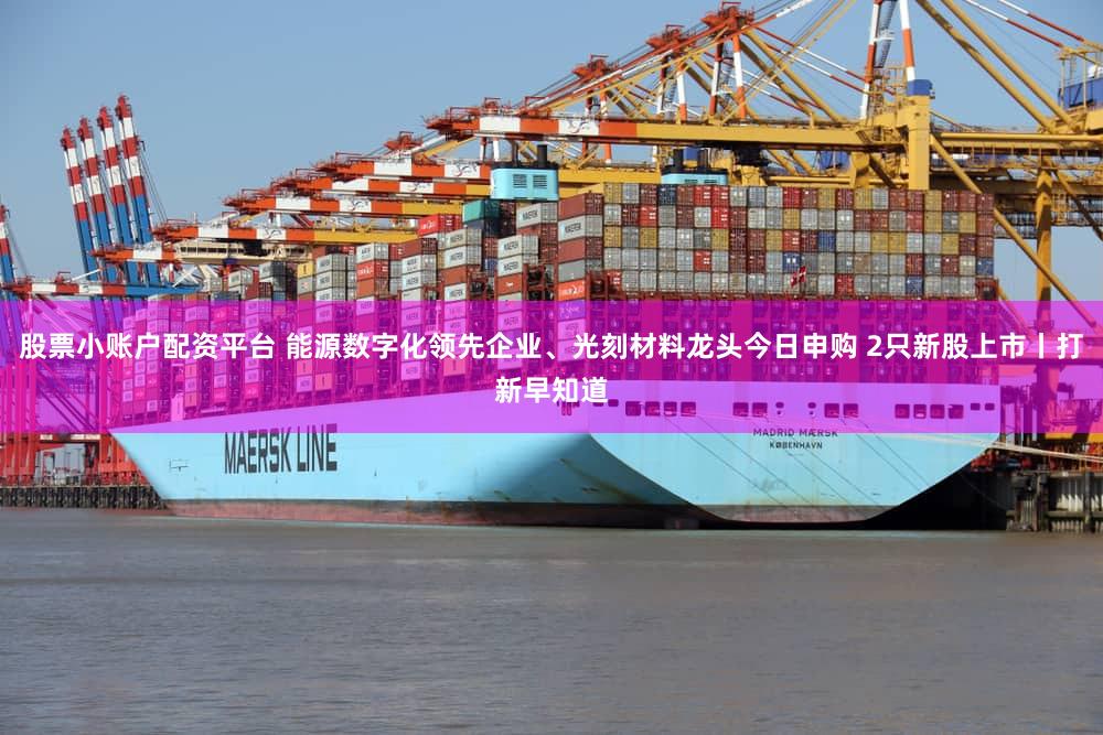 股票小账户配资平台 能源数字化领先企业、光刻材料龙头今日申购 2只新股上市丨打新早知道