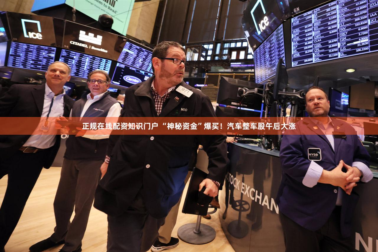 正规在线配资知识门户 “神秘资金”爆买！汽车整车股午后大涨
